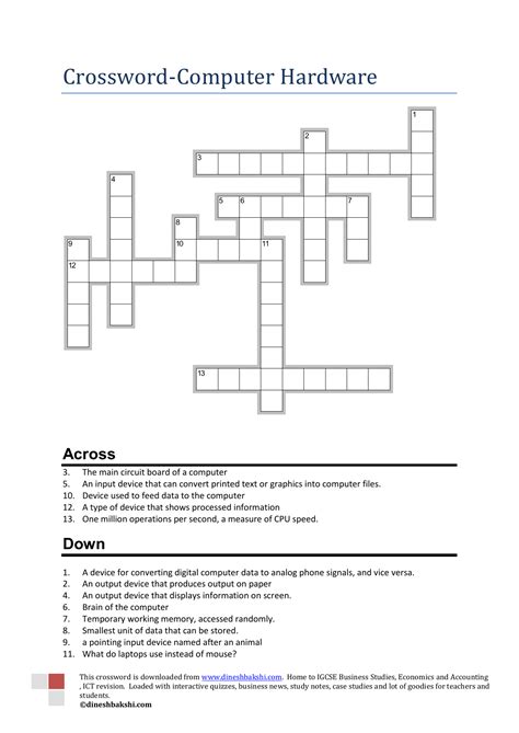 Business leaders plan to identify and address potential crises. . Data storage hardware crossword